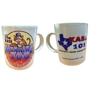Vintage KASE 101 Austin Texas The KASE Morning Zoo with Mason & Dixon & Bama mug